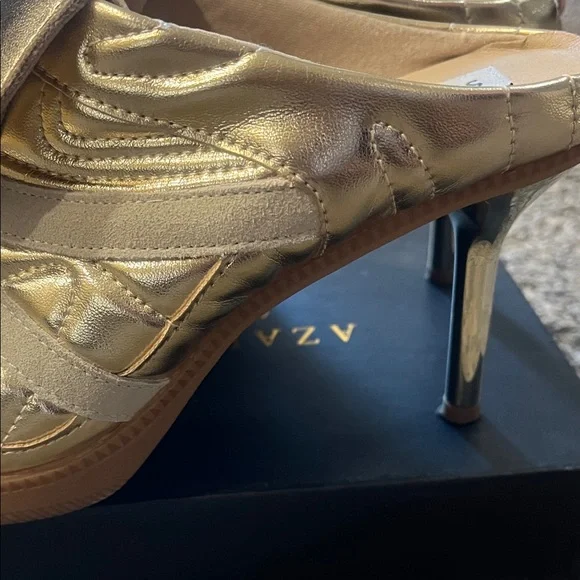 Steve Madden Metallic Gold Slip-On Clog Sneakers - Picture 3 of 4